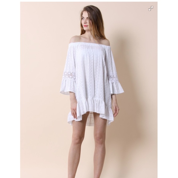 Chicwish Dresses & Skirts - NWT Chicwish white off the shoulder dress Chicwish Dresses & Skirts - NWT Chicwish white off the shoulder dress